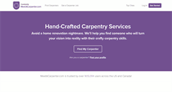 Desktop Screenshot of meetacarpenter.com