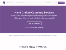 Tablet Screenshot of meetacarpenter.com